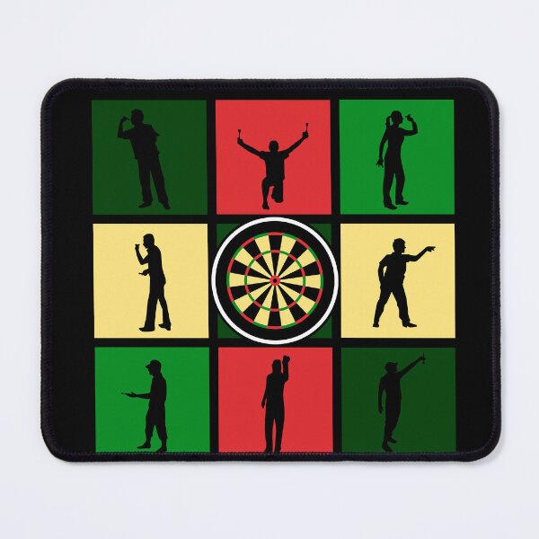Item preview, Darts Sports Inspired Pop Art Players Silhouettes designed and sold by KleverOlivier.
