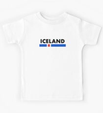 Iceland Flag Minimalist Kids Tee