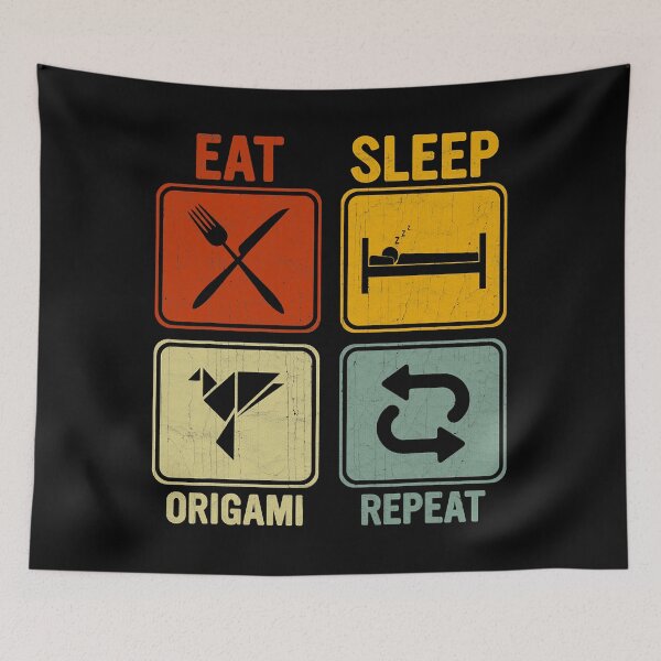 Item preview, Eat Sleep Origami Repeat Funny Origami Lover designed and sold by ArcWarden-art.