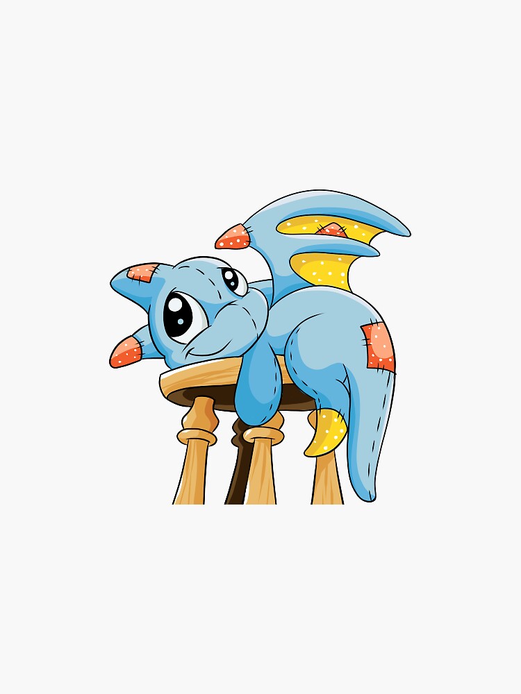 "Neopets Shoyru " Sticker for Sale by GreasyGerbil Redbubble