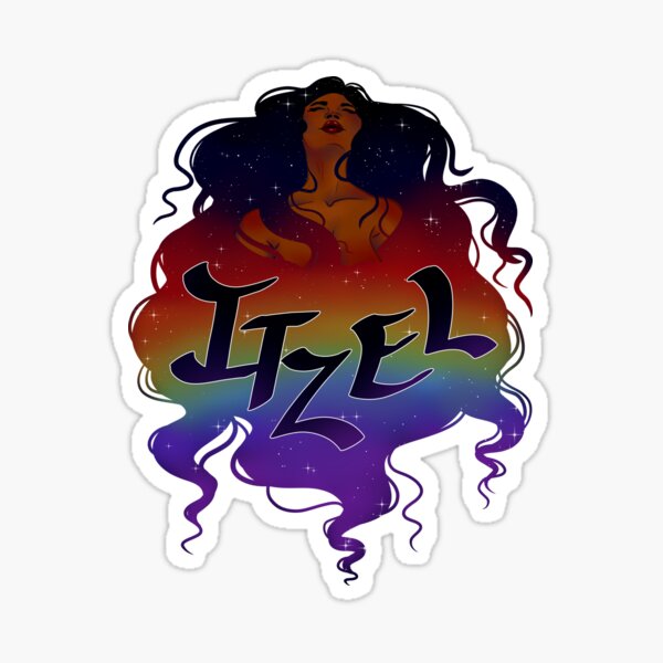 itzel-name-art-sticker-for-sale-by-avalonunmuzzled-redbubble