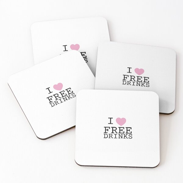 Item preview, i love free drinks - pink designed and sold by whitneyconner.