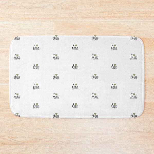 Item preview, i love free drinks - sage green designed and sold by whitneyconner.