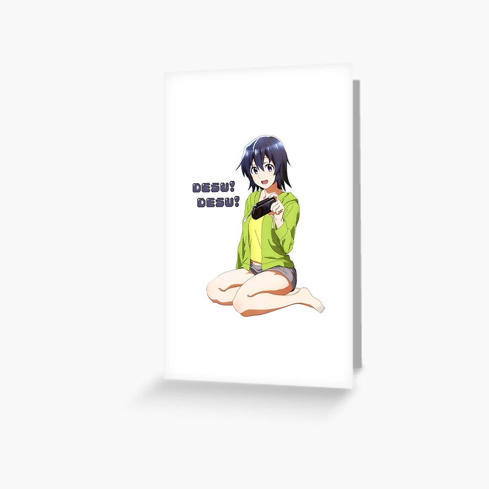 Gamers Hoshinomori Chiaki Desu Desu Greeting Card By Kozurakzo Redbubble