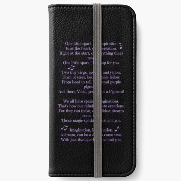 "One Little Spark Lyrics" iPhone Wallet by Slinky-Reebs | Redbubble