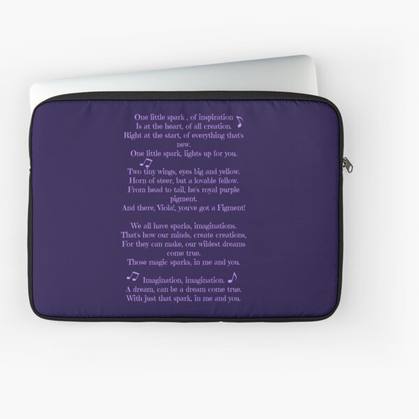 "One Little Spark Lyrics" Laptop Sleeve by Slinky-Reebs | Redbubble