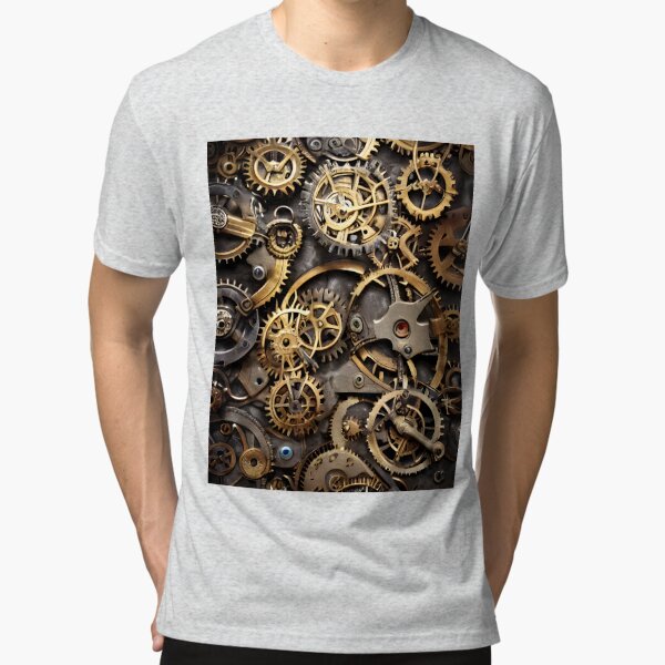 Cogs And Gears Steampunk Brass Print Men's Tank Top – Grizzshopping