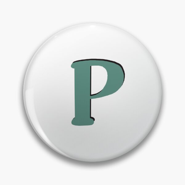 Item preview, Letter p green initial monogram alphabet P Capital P designed and sold by Antique-Gifts.