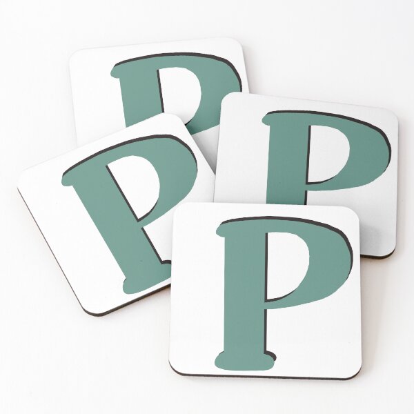 Item preview, Letter p green initial monogram alphabet P Capital P designed and sold by Antique-Gifts.