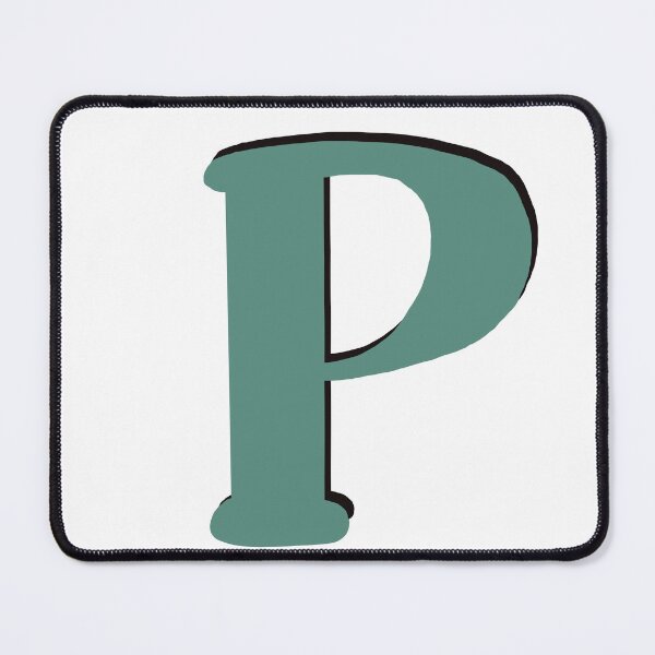 Item preview, Letter p green initial monogram alphabet P Capital P designed and sold by Antique-Gifts.