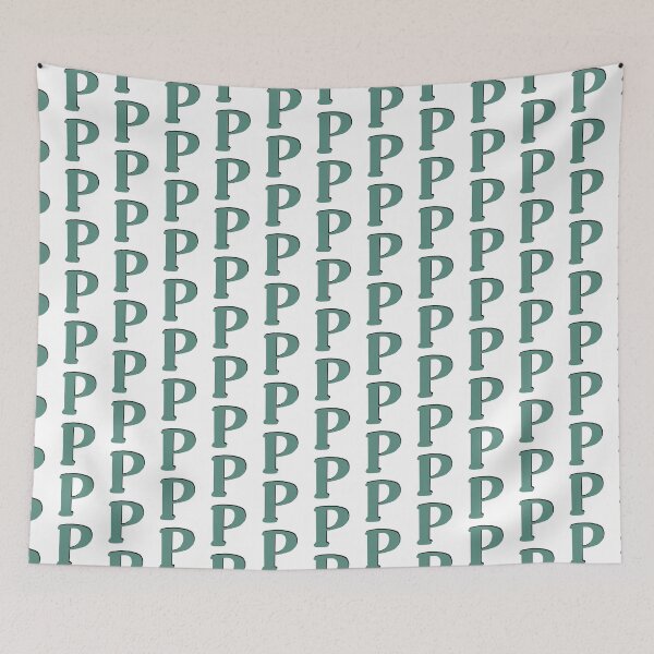 Item preview, Letter p green initial monogram alphabet P Capital P designed and sold by Antique-Gifts.