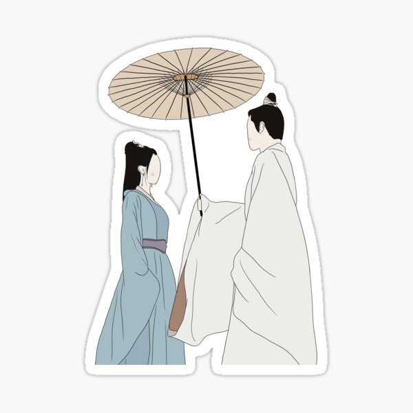 Item preview, Hei Fengxi and Bai Fengxi Who Rules The World couple YangLu under umbrella  designed and sold by LaartStudio.