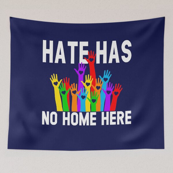 Item preview, Hate Has No Home Here Diversity Anti Hate Unity LGBT Gift designed and sold by Simeon	 Dorelus.