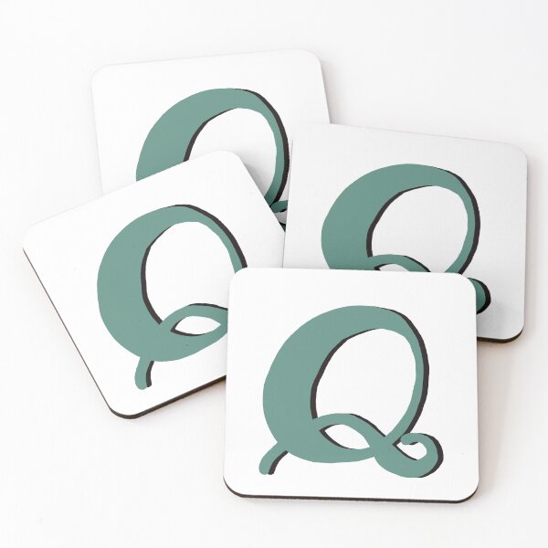 Item preview, Letter Q green initial monogram alphabet Q capital q designed and sold by Antique-Gifts.
