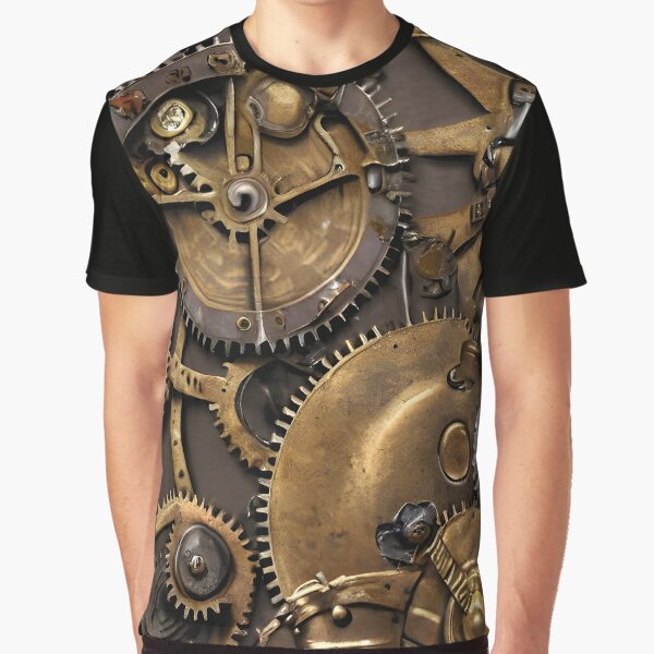 Cogs And Gears Steampunk Brass Print Men's Tank Top – Grizzshopping