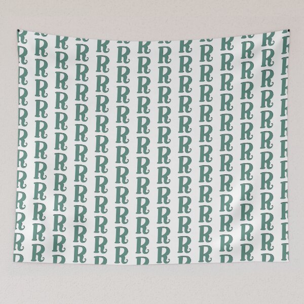 Item preview, Letter R green initial monogram alphabet R capital R designed and sold by Antique-Gifts.