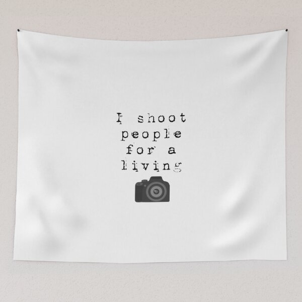 Item preview, I shoot people for a living, typewriter font with camera designed and sold by qlobba.