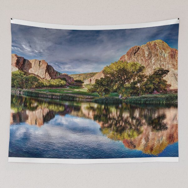 Item preview, The Red Rocks Reflection Golf Course at Roxborough Arrowhead Golf Course  designed and sold by Rocky Mountain Artistry.