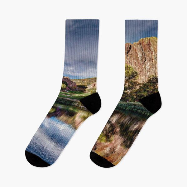 Item preview, The Red Rocks Reflection Golf Course at Roxborough Arrowhead Golf Course  designed and sold by Rocky Mountain Artistry.