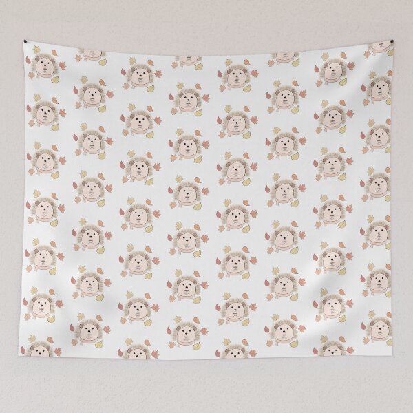 Item preview, Cozy Fall Hedgehog Drinking Coffee designed and sold by Stephaniemb13.