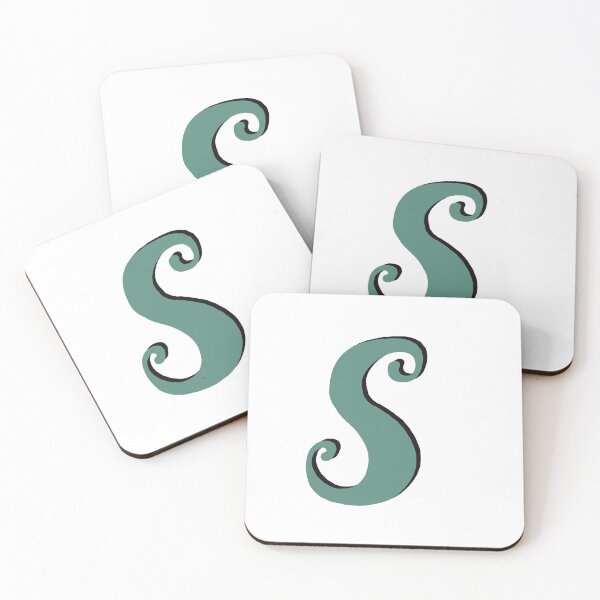 Item preview, Letter S green initial monogram alphabet s capital S designed and sold by Antique-Gifts.