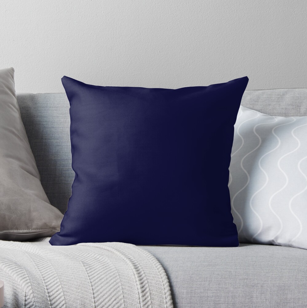 "Navy Blue Solid Color" Throw Pillow for Sale by rewstudio | Redbubble