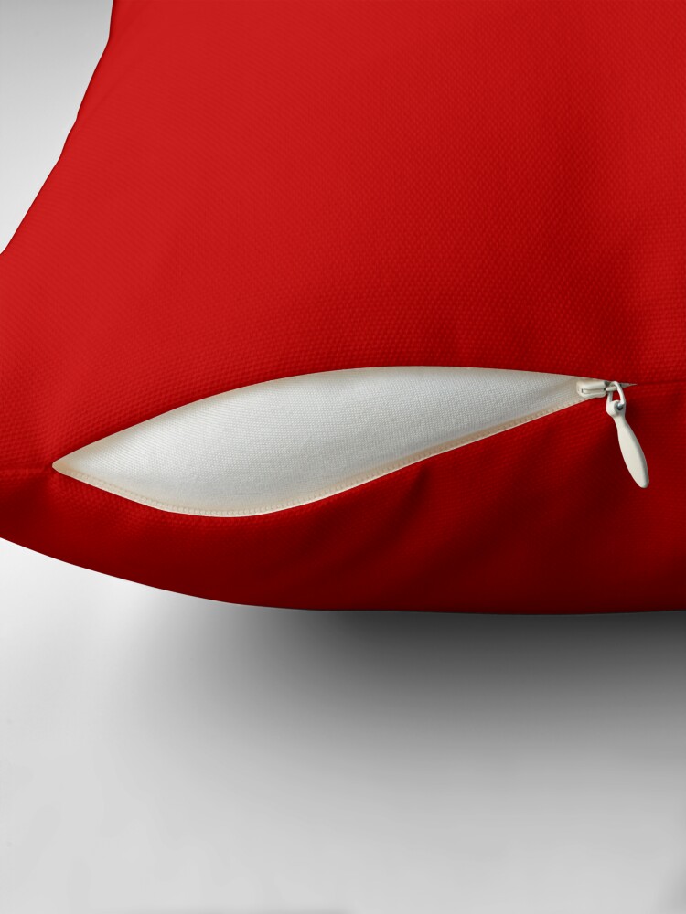 Thumbnail 2 of 4, Pillow, Cherry Red Solid Color designed and sold by rewstudio.