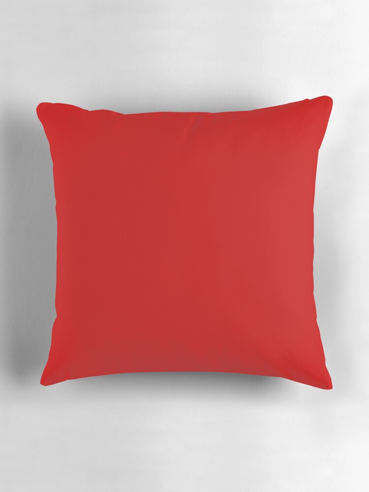 Thumbnail 3 of 4, Pillow, Cherry Red Solid Color designed and sold by rewstudio.