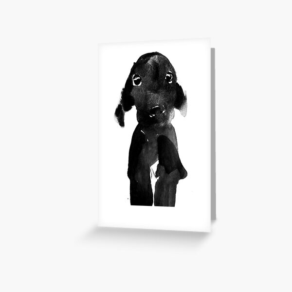 black dog Carte de vœux