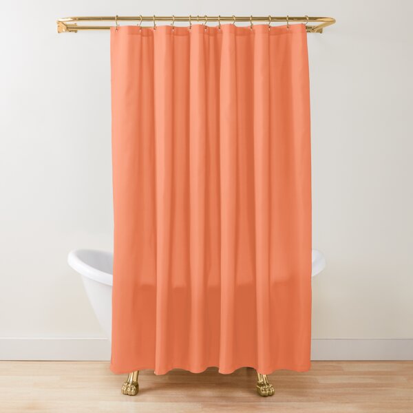 Coral color shower deals curtain