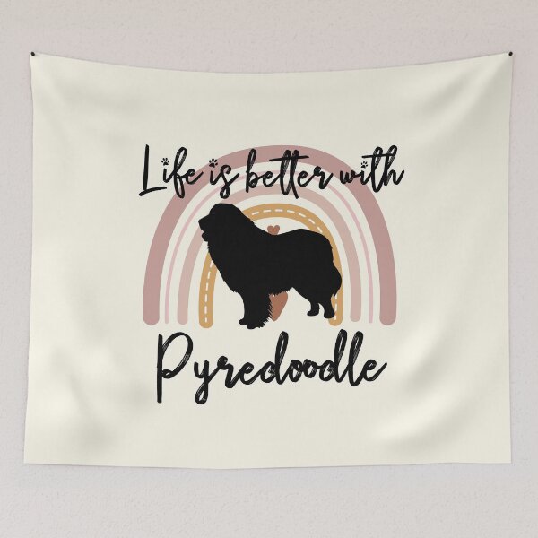 Item preview, Pyredoodle Dog Rainbow Aesthetic Boho designed and sold by rafaeltto.