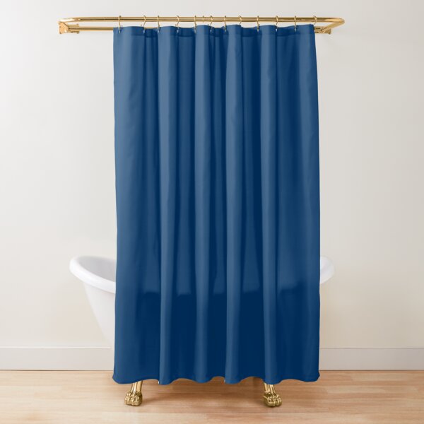 Solid Dark Blue Shower Curtains Redbubble