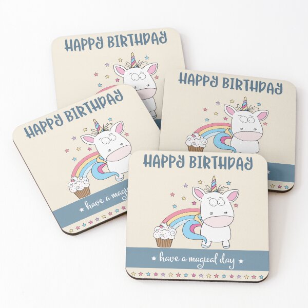 Item preview, Unicorn Happy Birthday designed and sold by della95.