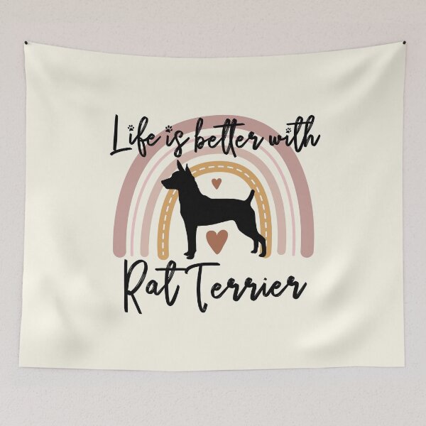 Item preview, Rat Terrier Dog Rainbow Aesthetic Boho designed and sold by rafaeltto.