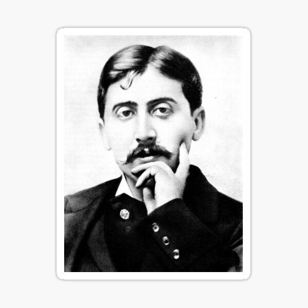 Marcel Proust - black and white Sticker