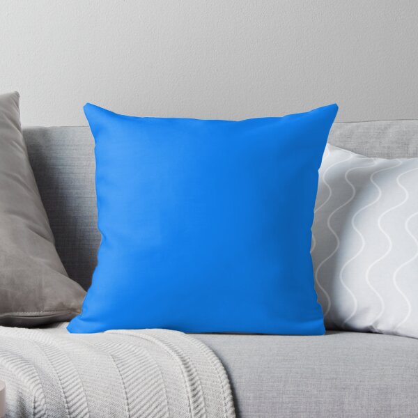 Azure Clear Sky Blue Solid Color Throw Pillow
