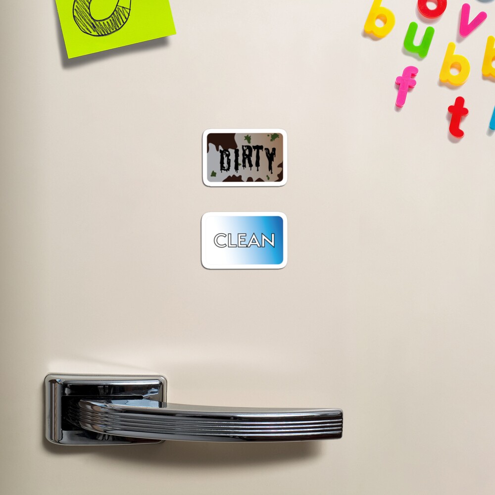 Clean Dirty Dishwasher Magnet, JNKcreatives Magnet for Sale by  JNKcreatives