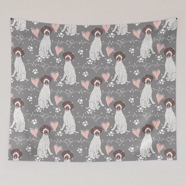 Item preview, LOVE Black German Wirehaired Pointer - Liver and White 2 designed and sold by Lulupainting.