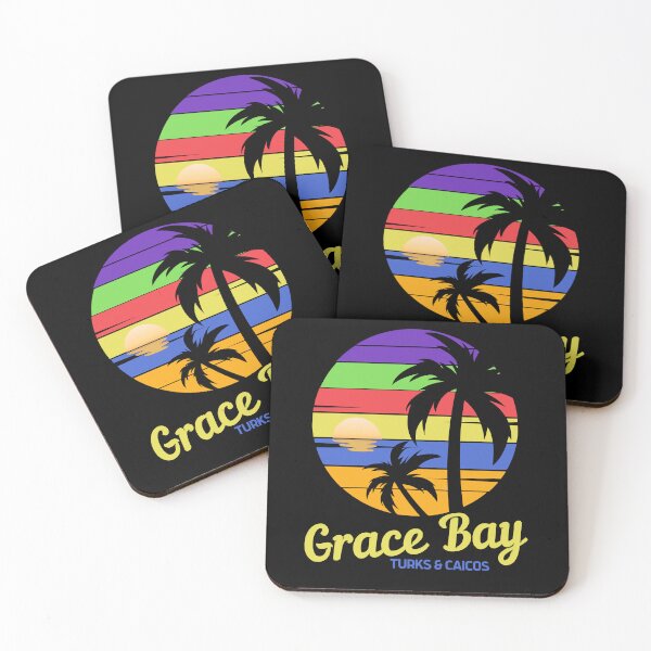 Item preview, Grace Bay Beach -  Beach Of The Day, Turks & Caicos Vintage Sunset, Carribean Sunrise,Tropical Vacation designed and sold by Sun Sand & Sea Art.