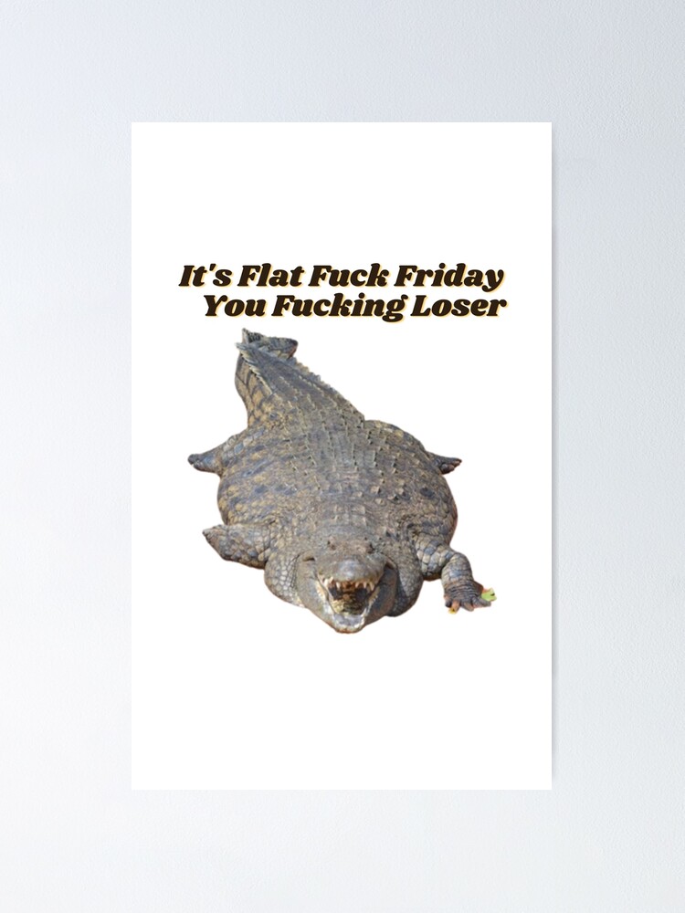 Its Flat Fuck Friday You Fucking Loser Poster For Sale By Crocodilemile Redbubble 