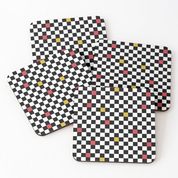 Item preview, Checker | Chequer pattern design with red and yellow colors of spring designed and sold by DesignsByMadiha.