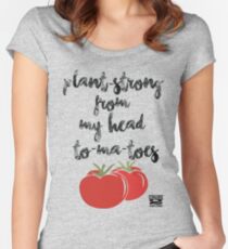 Plant-Strong From My Head To-Ma-Toes Women's Fitted Scoop T-Shirt