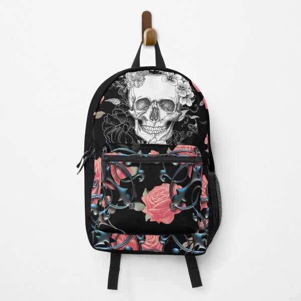 Item preview, Pink Rose covered floral skull designed and sold by for-dreams-sake.