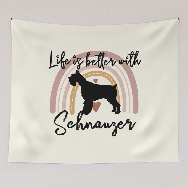 Item preview, Schnauzer Dog Rainbow Aesthetic Boho designed and sold by rafaeltto.
