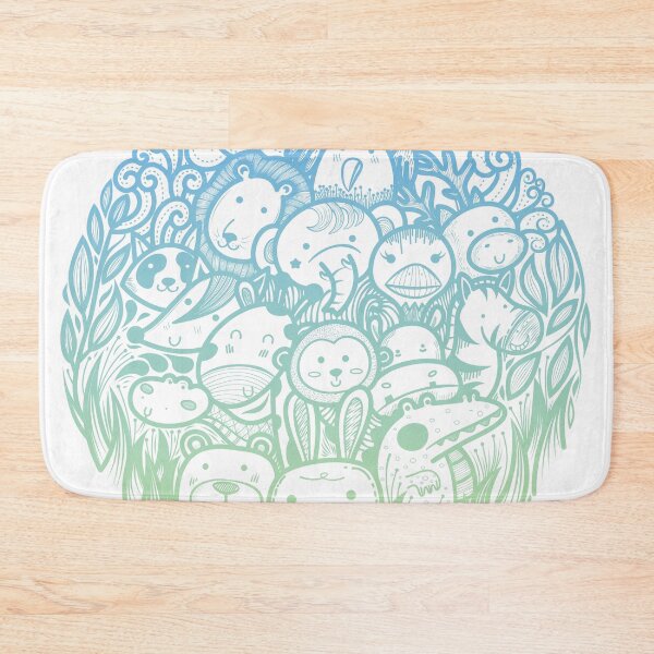 Item preview, cute doodle art wild animals in a circle. designed and sold by tanakax3.
