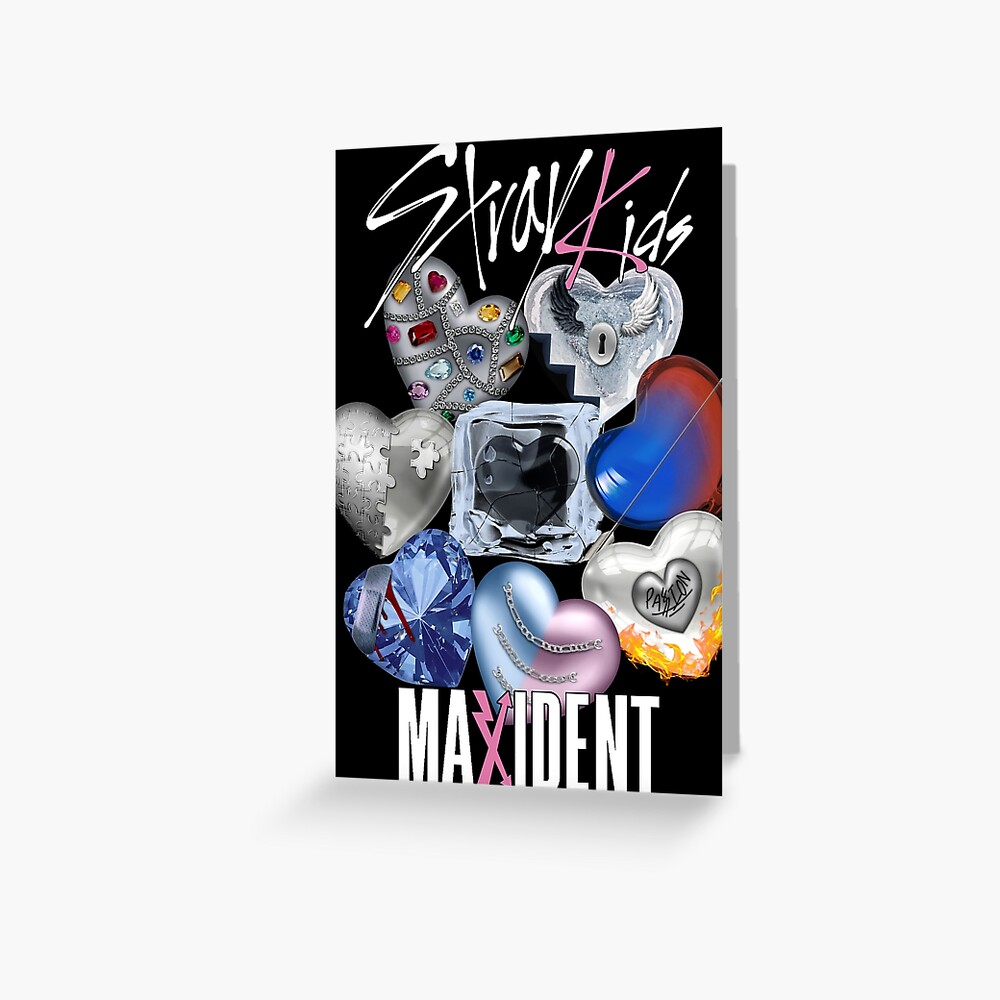 Stray Kids Maxident Hearts (White Text)