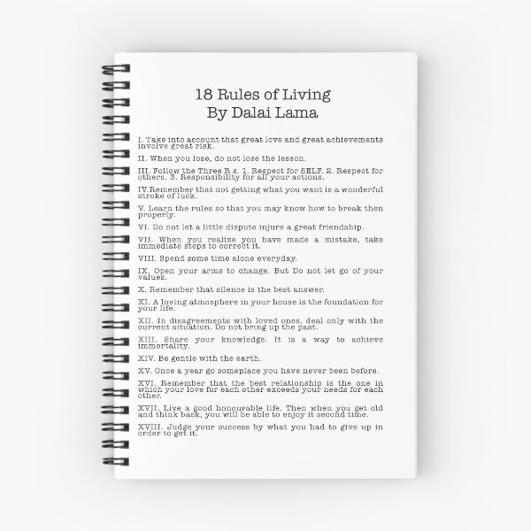 Item preview, 18 rules of living by Dalai Lama  designed and sold by tiloimaina.