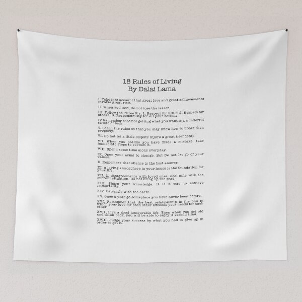Item preview, 18 rules of living by Dalai Lama  designed and sold by tiloimaina.