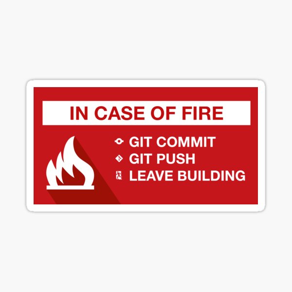 In case of fire Sticker