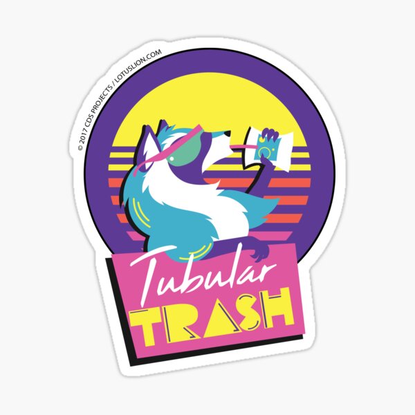 Tubular Trashpanda Sticker